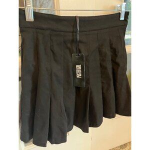 POSTER GIRL Velcro Buckle Pleated Skirt Size S